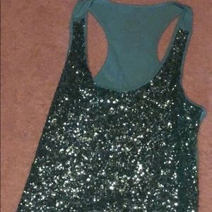 Teal Sparkly Tank
